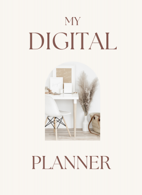 Spridda sidor ur Digital Planner som visar veckoplanering, habittracker och anteckningsmallar.