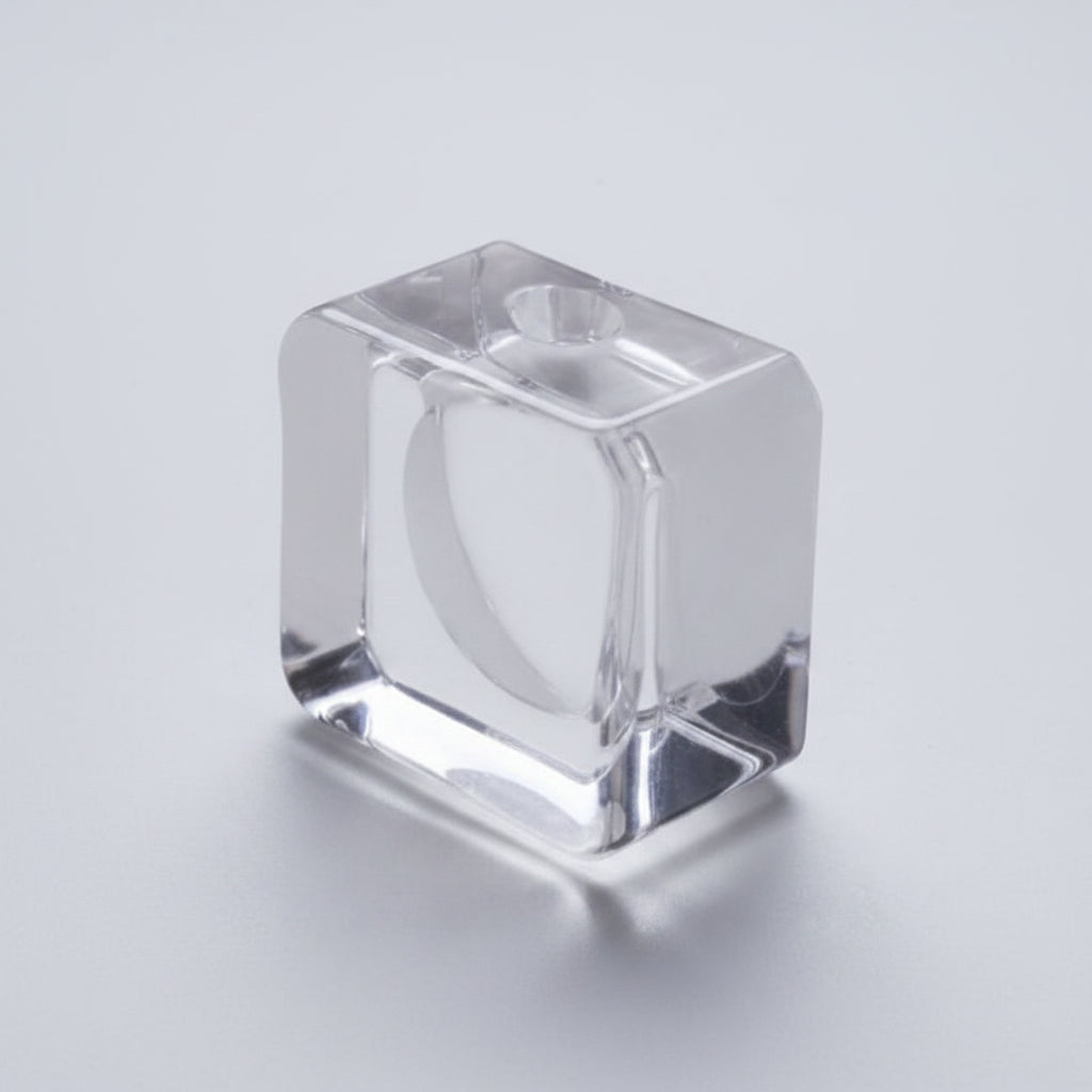 Crystal Plate Square BIG – stor fyrkantig limplatta i kristallglas för limdroppe vid fransförlängning.