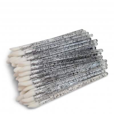 Applikatorborste 50st Svart Glitter