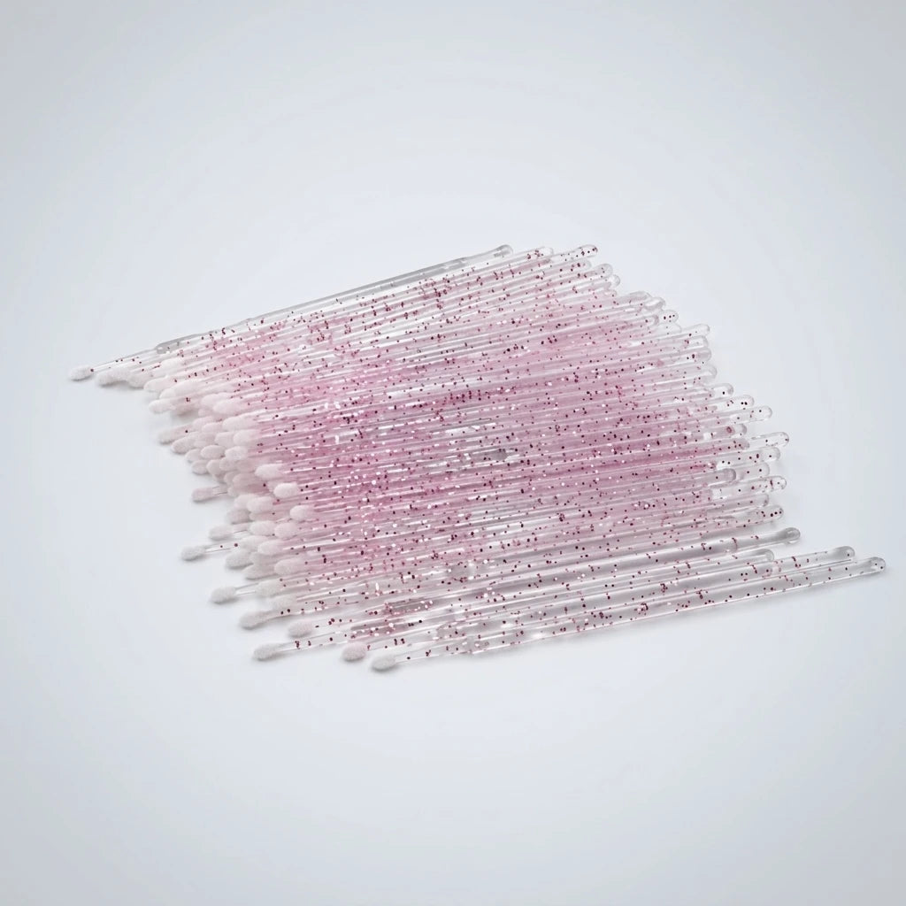 Microborste 100pack Rosa Glitter