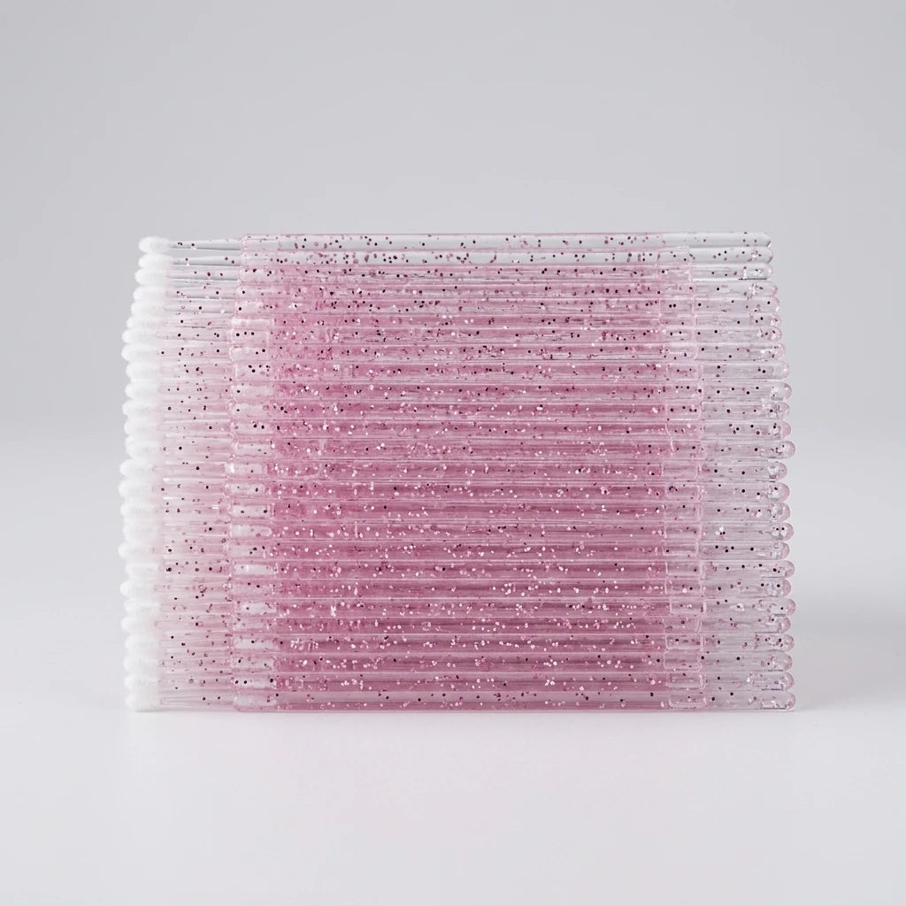 Microborste 100pack Rosa Glitter