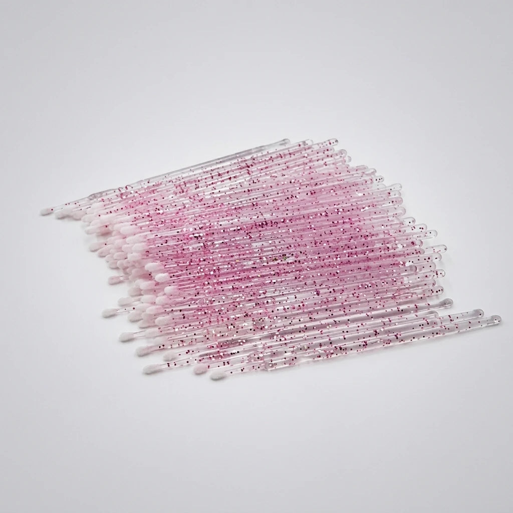 Microborste 100pack Rosa Glitter
