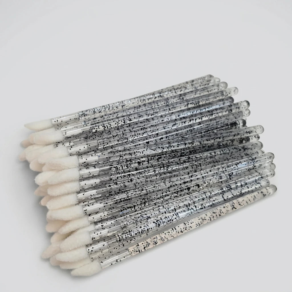 Applikatorborste 50st Svart Glitter