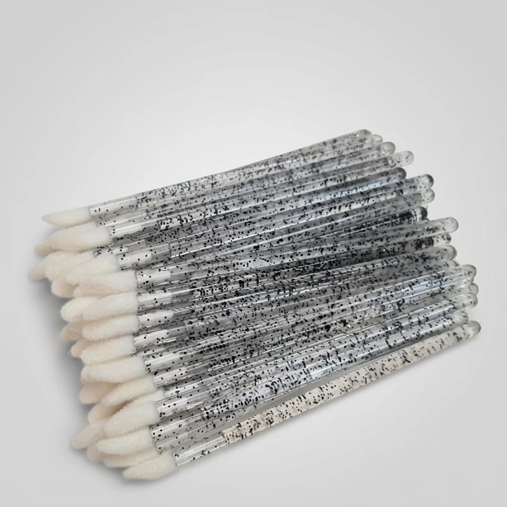 Applikatorborste 50st Svart Glitter
