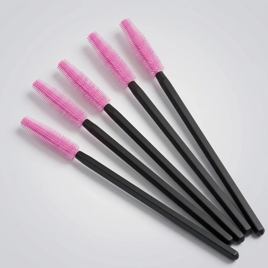 Mascaraborste Silikon 50 pack "Ljusrosa"