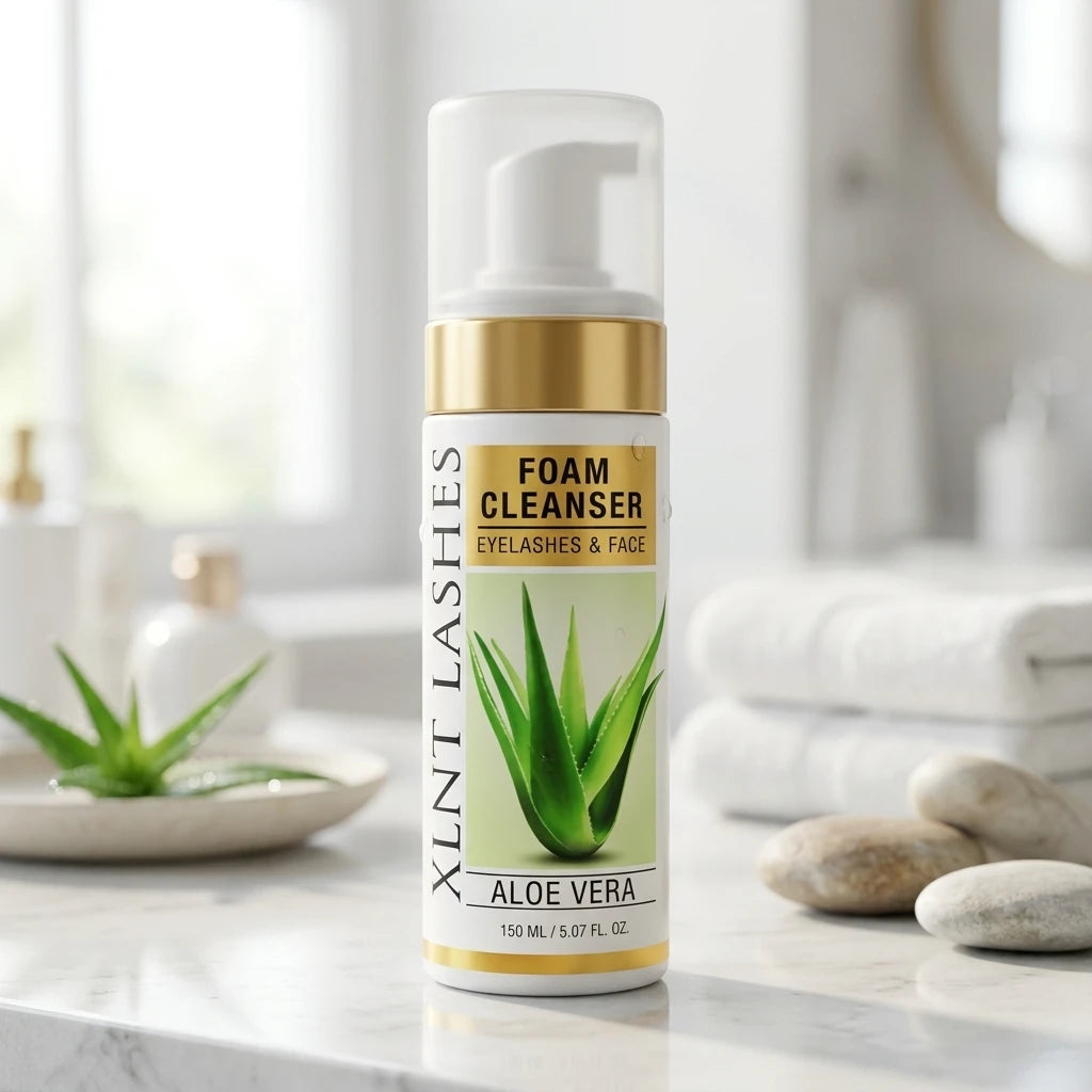Skumrengöring för fransförlängning Aloe Vera 150ml i salongssammanhang