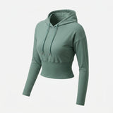 Cropped Hoodie / Grön