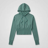Cropped Hoodie, Grön