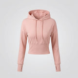 Cropped Hoodie / Puderrosa