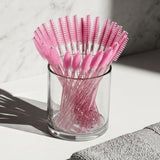 Mascaraborste Silikon Glitter "Rosa" 50st