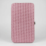 Pincett Fodral Randig "Rosa glitter"