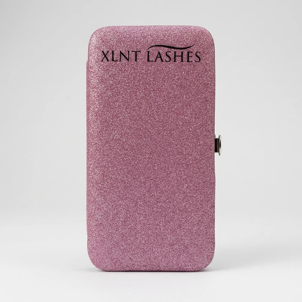 Pincett Fodral Rosa glitter