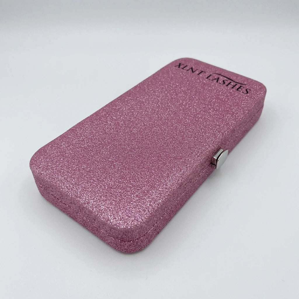 Pincett Fodral Rosa glitter