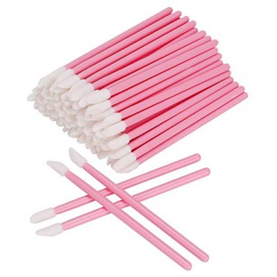 Rosa luddfri applikatorborste i 50-pack från Bellestore för fransförlängning, primer och lashlift