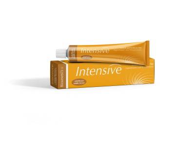 Intensive Middle Brown 20ml frans- och brynfärg i tub med förpackning, mellanbrun nyans för proffs