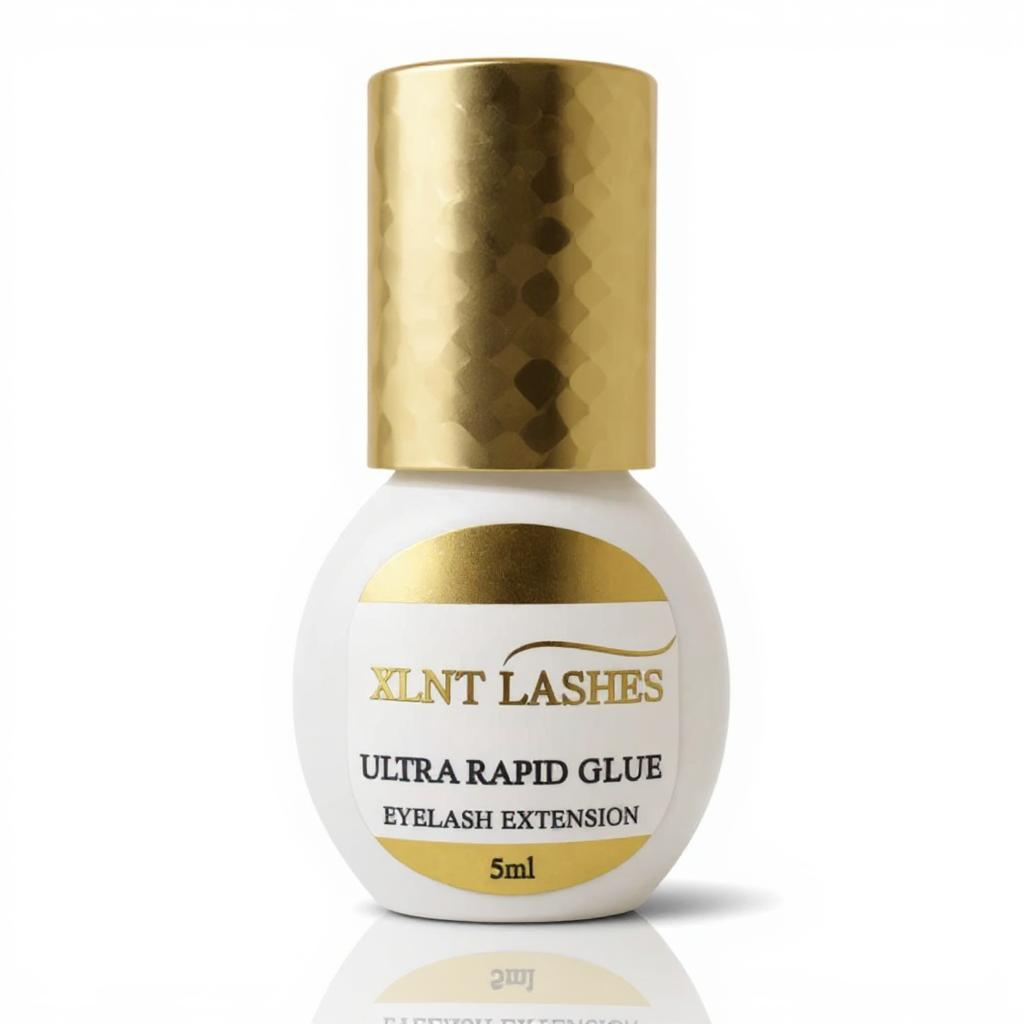 XLNT Lashes Ultra Rapid Glue 5ml – svart fransförlängningslim med 0,5–1 sek torktid