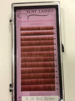 Premium Eyebrow Rod Brun – singelbryn på remsa i bruna nyanser för brynförlängning från XLNT Lashes