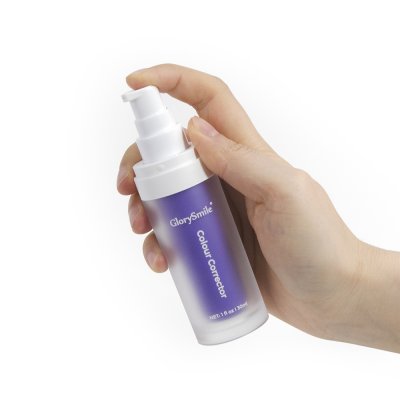 Glorysmile Färgkorrigerande Serum 30ml – lila serum som motverkar gula missfärgningar på tänderna.