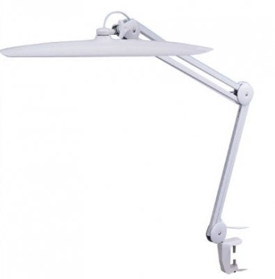 Perfect Light VIT LED-arbetslampa 24W med bordsklämma och kallvitt ljus för fransförlängning och PMU
