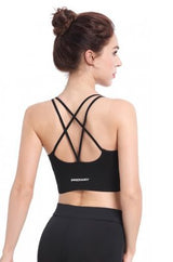 V-Back Sport BH, Svart