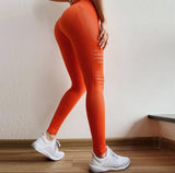 Mesh Seamless Tights / Orange
