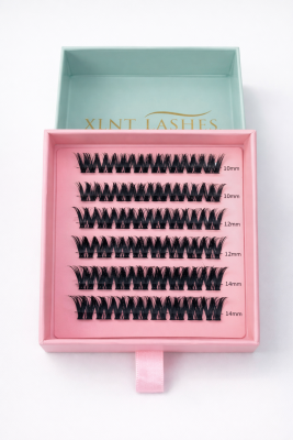 Förpackning DIY Easy Lashes Mix Volume med 30 kluster fransar i längder 10, 12 och 14 mm från Bellestore.