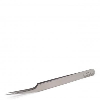 ALLURING XL-101 rak pincett 12 cm med inbyggd linjal på baksidan för mätning av fransar vid fransförlängning.