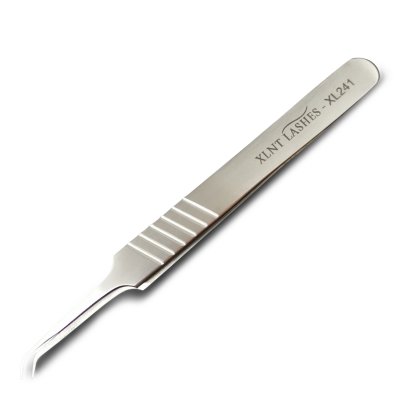 XL-241 böjd pincett 45 grader med 4 mm spets för volymfransar och fransförlängning från Bellestore