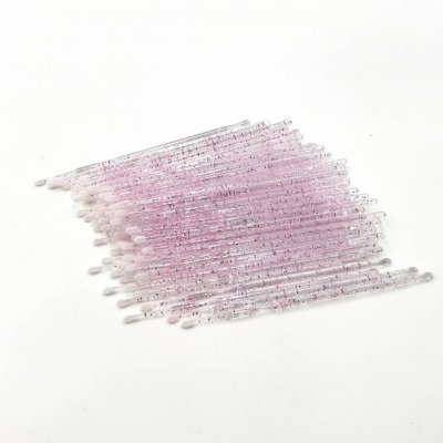 Microborste 100pack "Rosa Glitter"